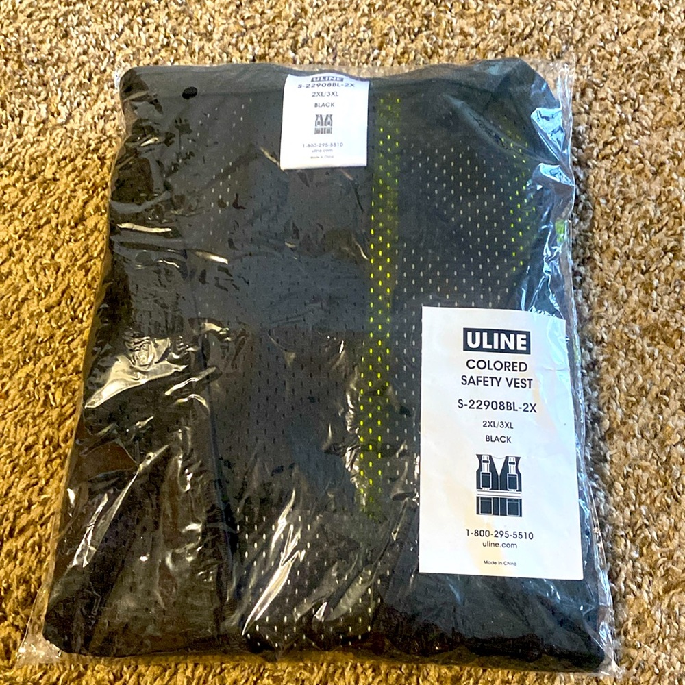 Brand new Black Hi-Vis Saftey Vest